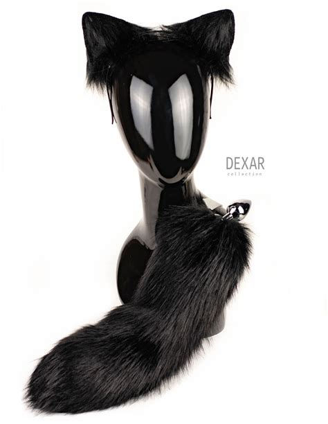 Black Fox Earscosplay Earskitty Earsblack Wolf Etsy