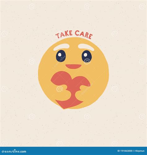 Take Care Emoji Hand Draw Vector 191063000
