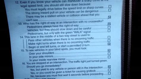 Btw i do know some stuff been practicing for the past few days but i want to be super confident taking the test. California DMV Written Permit Test June 2013 - YouTube