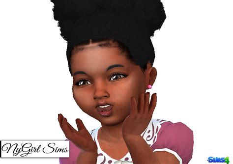 Nygirl Sims 4 Colored Pearl Toddler Earrings