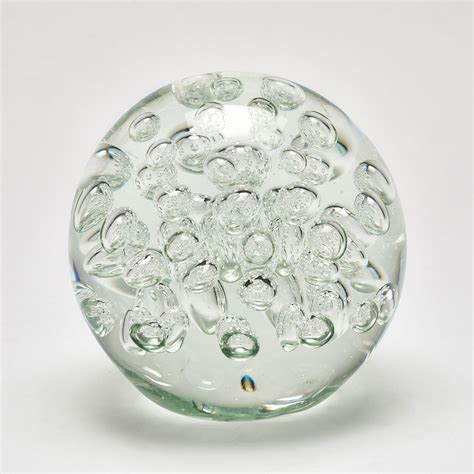 Bubbles Glass Ball Paperweight Clear Glamour Fishpools