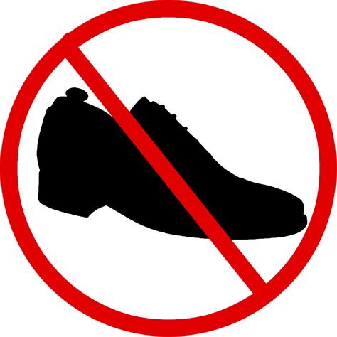 No Open Toed Shoes Sign Clipart Best
