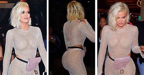 Khloe Kardashian Shows Off Stunning Curves In Fishnet Catsuit As She