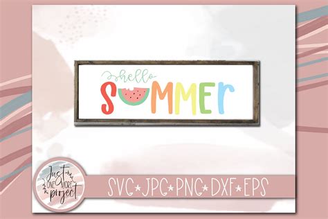 Hello Summer Svg Cut File Watermelon Svg File Best Fonts And Popular