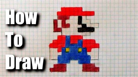 How To Draw Bit Mario Youtube