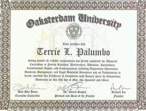 Valedictorian Certificate