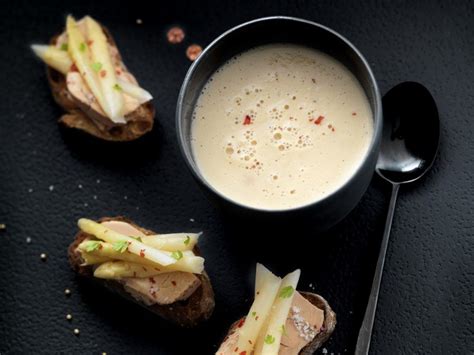 Velouté d asperges au foie gras et tartines gourmandes