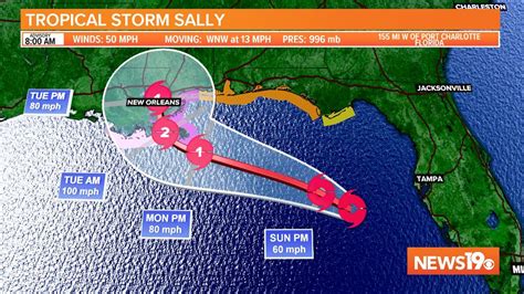 Tropical Storm Sally Expected To Strengthen To A Category 2 Hurricane