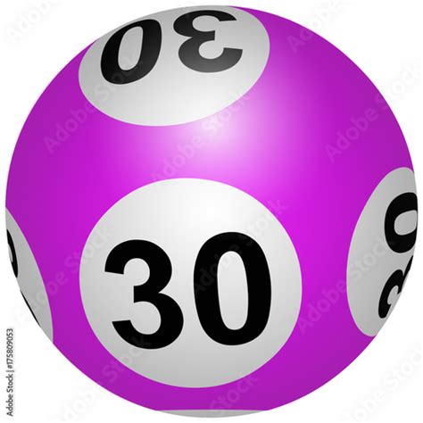 Loto Bingo Boule 30 Illustration Stock Adobe Stock