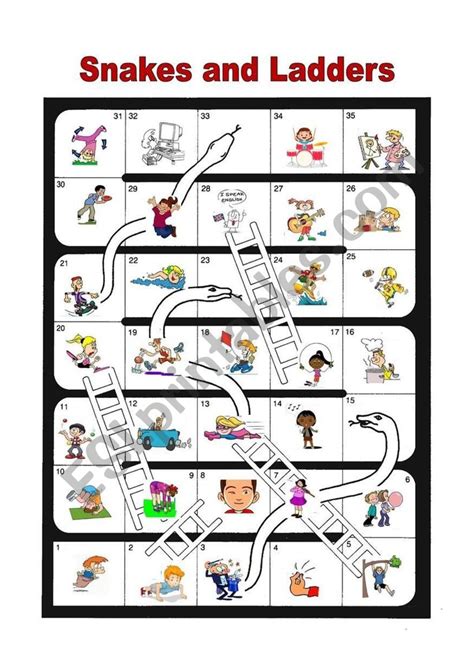 Snakes And Ladders Talents Esl Worksheet By Lavigie