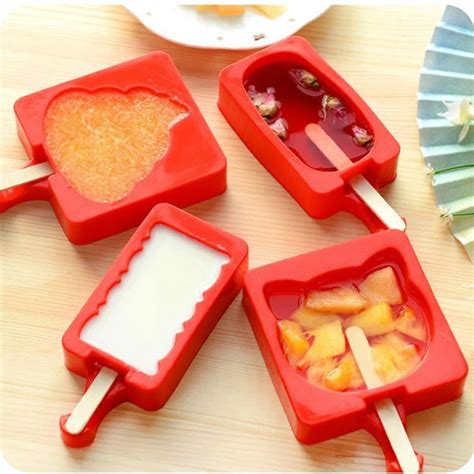 Cartoon Diy Silicone Ice Cream Mold Popsicle Molds Popsicle Maker