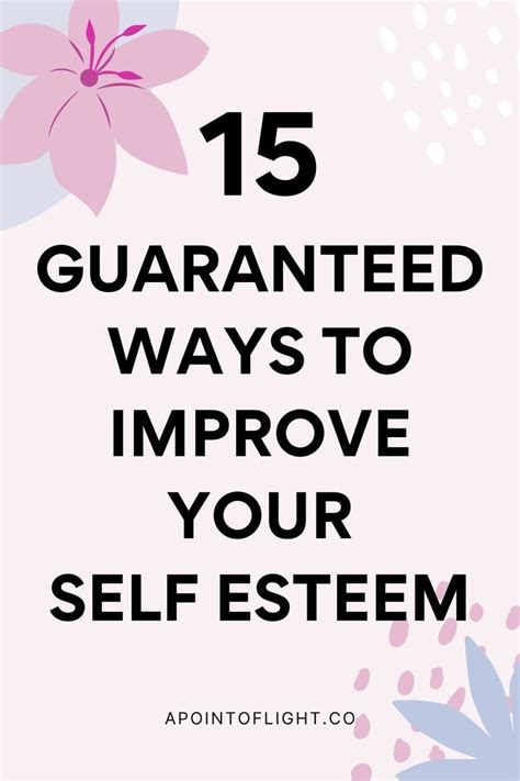15 Guaranteed Strategies To Skyrocket Self Esteem Free Printable A