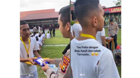 Viral Kisah Pemuda Ikut Tes Masuk Polisi Dengan Baju Lusuh Netizen