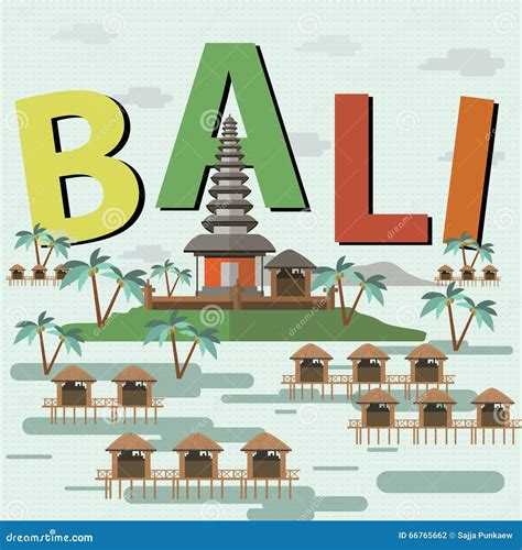 Bali Indonesia Stock Vector Illustration Of Island Design