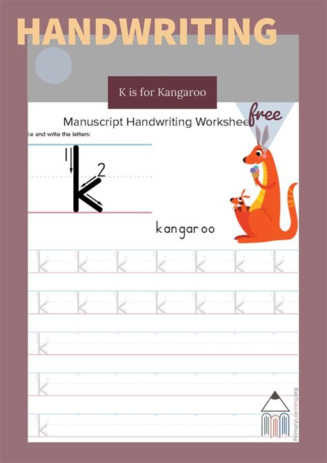 tracing and writing letter k lowercase letters practice
