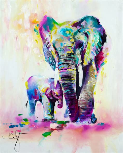 30,000 reviews #1 rated canvas brand. Katy Jade Dobson 'Mother & Baby' Oil Painting - The ...