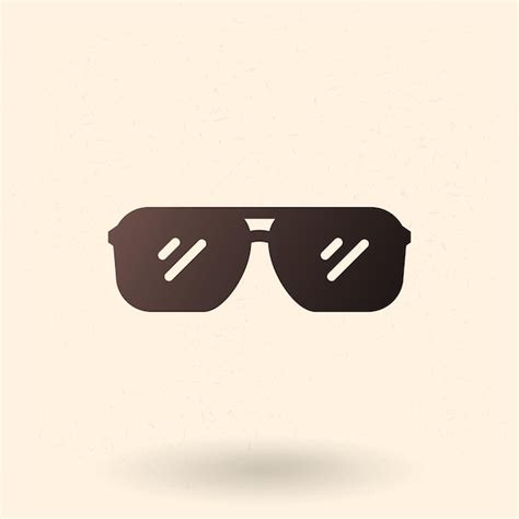 Premium Vector Vector Single Black Silhouette Icon Aviator Style Sunglasses