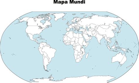 Mapa Mundi Esquematico Para Imprimir