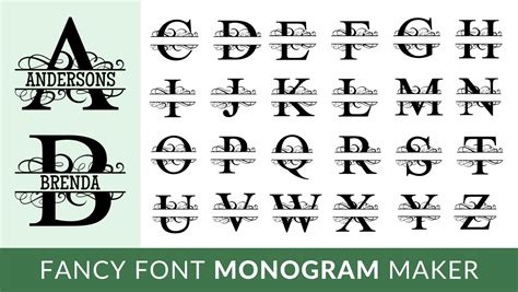 Fancy Font Monograms Vectordad