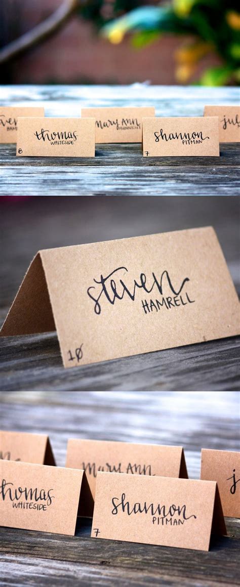 17 stunning name cards for your table settings. Pin on Rustic Wedding Ideas
