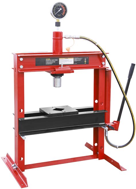BIG RED ATY R Torin Steel H Shape Hydraulic Garage Shop Benchtop Press With Gauge And