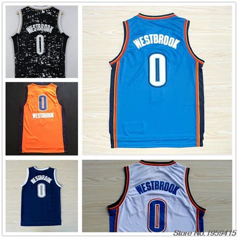 0 Russell Westbrook Jersey 100 Stitched Retro Throwback Basketball