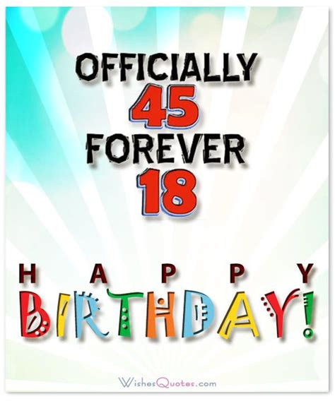 Fun And Friendly 45th Birthday Wishes By Wishesquotes Happy 45 Birthday 45th Birthday
