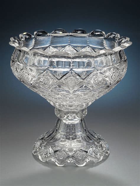 Cut Glass Punch Bowl By Sinclaire Crystal Glassware Cut Glass