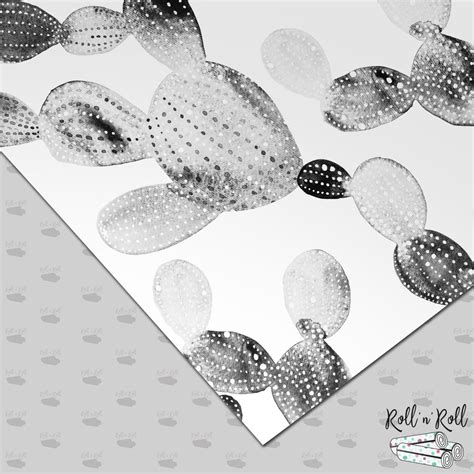 Cactus Wallpaper Black And White Removable Wallpaper Cactus Etsy