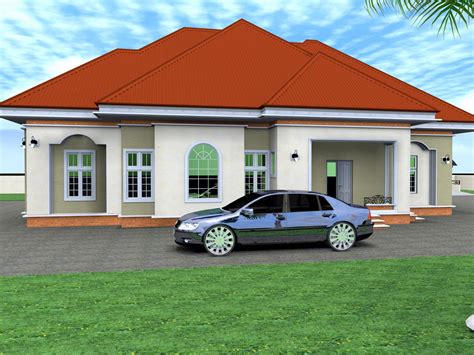 Residential Homes And Public Designs 3 Bedroom Bungalow