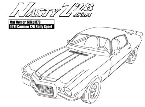 69 Camaro Front Coloring Pages