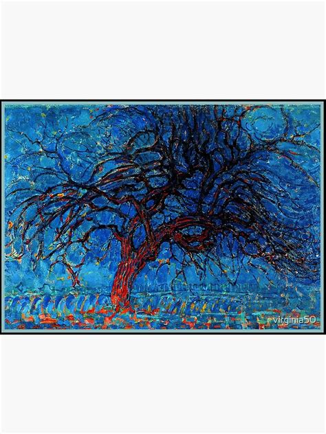 1910 Evening The Red Tree Poster Piet Mondrians Avond Prints Art
