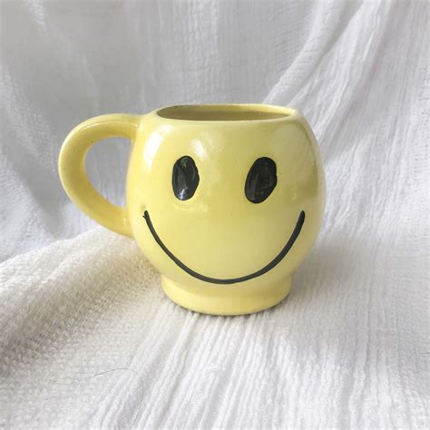 Vintage Smiley Face Coffee Cup Coffee Mug Mugs Smiley Etsy