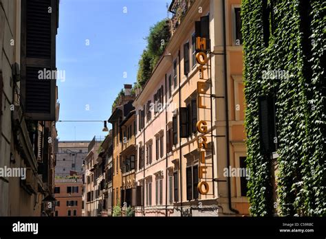 Italy Rome Monti Neighborhood Via Del Boschetto Stock Photo Alamy