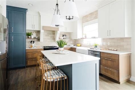 The backsplash colors for baltic brown granite dark cabinets backsplash ideas can be grayish blue to give enough contrast, beige, natural tones picture credit :cameo kitchens, inc., baltic brown countertop and island top pop perfectly in this kitchen by having sunset stained cherry cabinets. Brown and Blue Kitchen Cabinets - Transitional - Kitchen