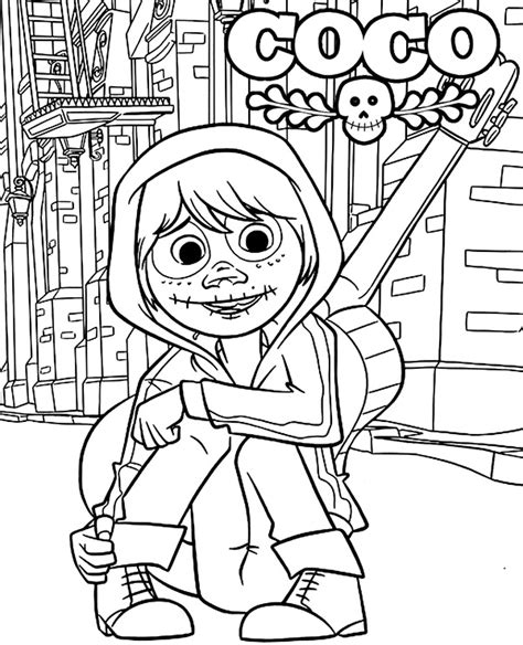 Free Printable Disney Coloring Pages Coco Coloring Pages