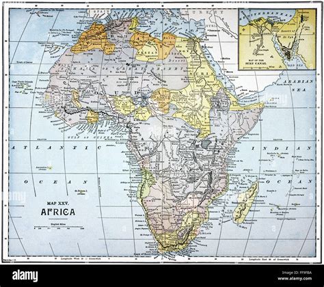 Map Africa 19th Century Na Late 19th Century Map Of Africa With An