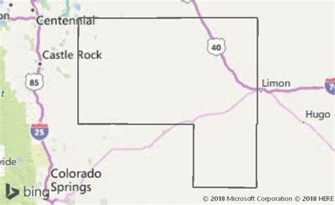 Elbert County Colorado Map
