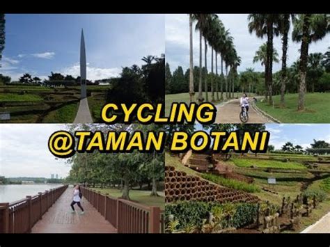 Different types of trees and flowers. Cycling Putrajaya Botanical Garden
