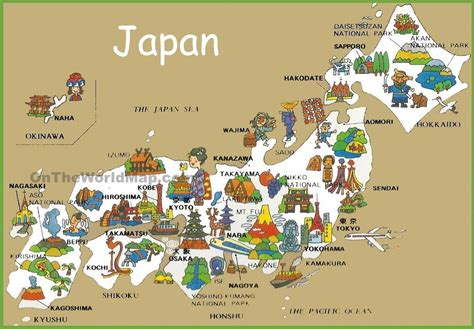 Pictorial Travel Map Of Japan Japantravelcities Japan