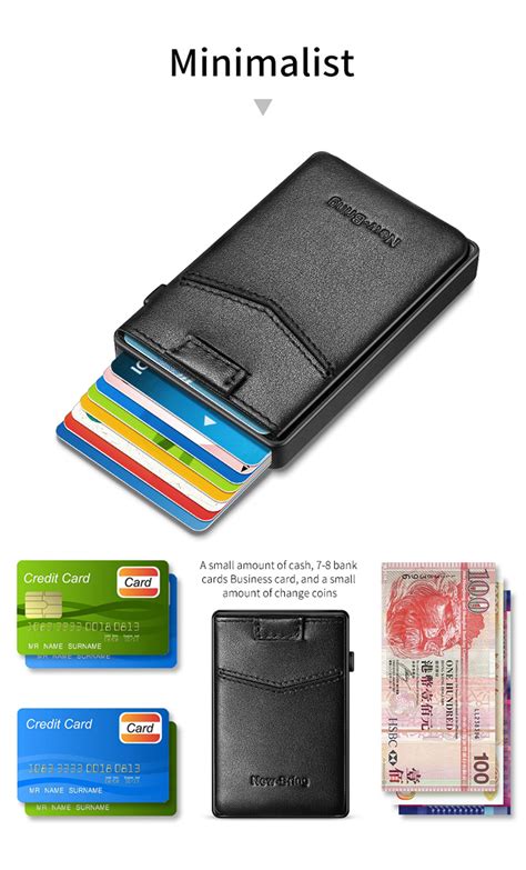 New Bring Metal Card Holder Aluminum Alloyleather Portable One Tap To