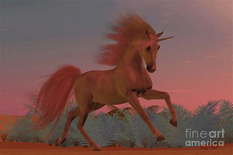 Sunset Arabian Unicorn Digital Art By Corey Ford