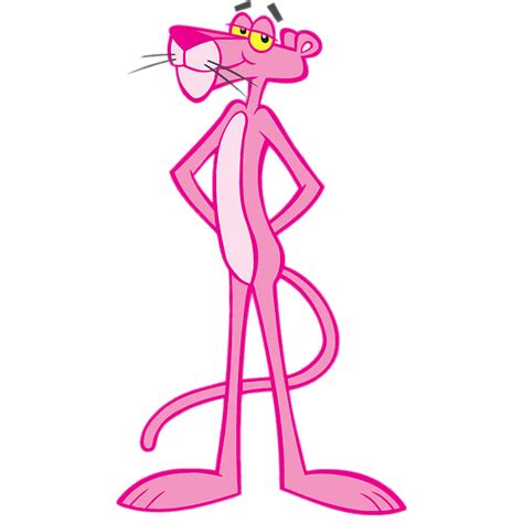 Check out this transparent Pink Panther paws behind back PNG image png image
