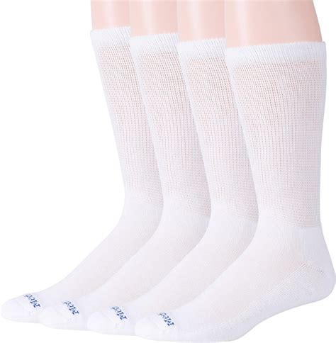 Medipeds Mens 8 Pack Diabetic Crew Socks With Non Binding Top Amazon