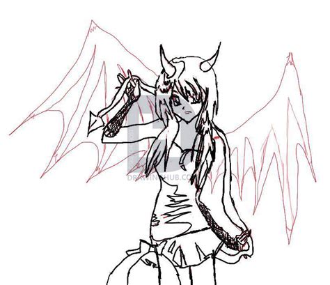 Demon Girl Drawing At Explore