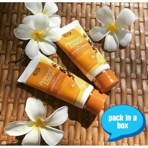 Original Gt Papaya Lotion With Collagen And Sunblock Spf40 Whitening