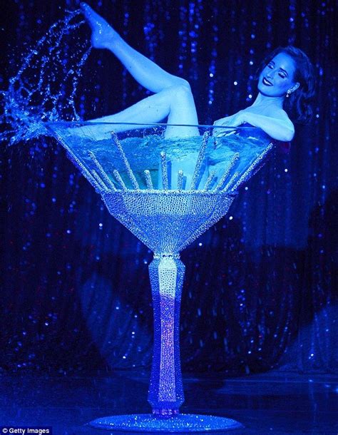 Dita Von Teese Splashes Around In Her Huge Swarovski Martini Glass Dita Von Dita Von Tease