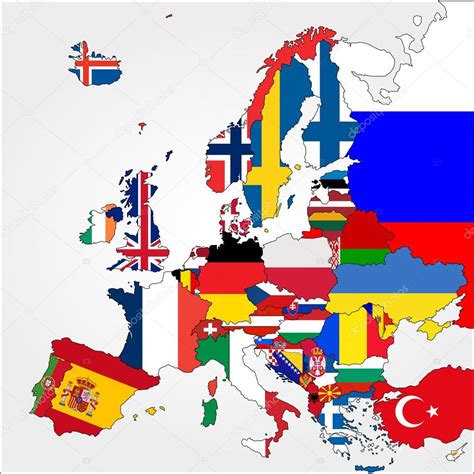 Mapa E Bandeiras De Europa Norte Ilustracao Do Vetor Ilustracao De Images
