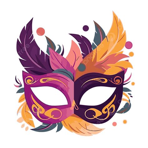 Masquerade Clipart An Illustrative Mask With Purple Cartoon Vector