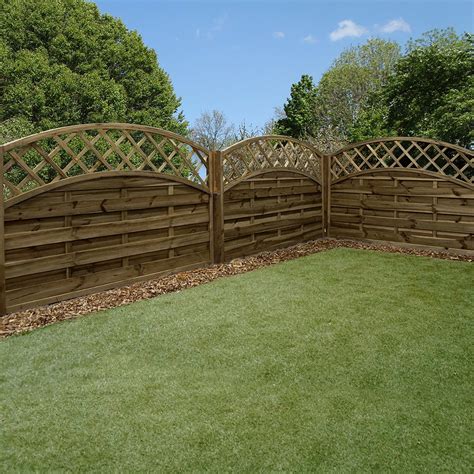 Lattice panels, in handcrafted cedar or cellular vinyl, provide creative opportunities to add style and design to an otherwise bare wall. 4ft High Mercia Newark Horizontal Weave Dome Fence Panels ...